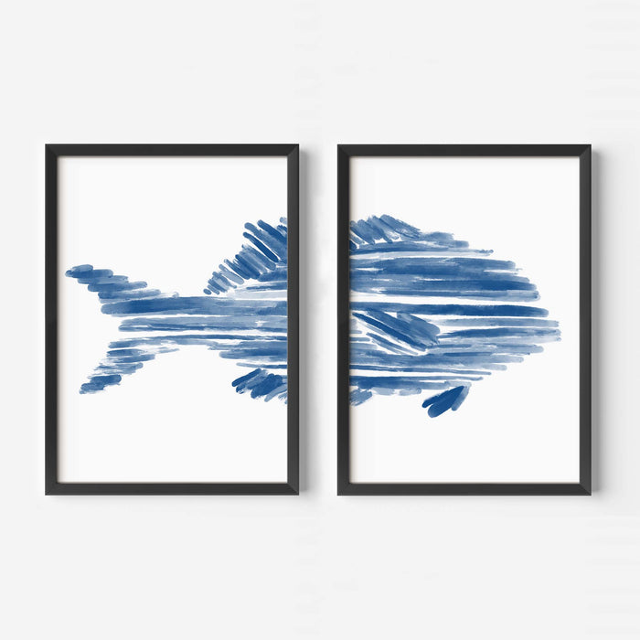 Modern Perch Fish Diptych - Set of 2 - Jetty Home