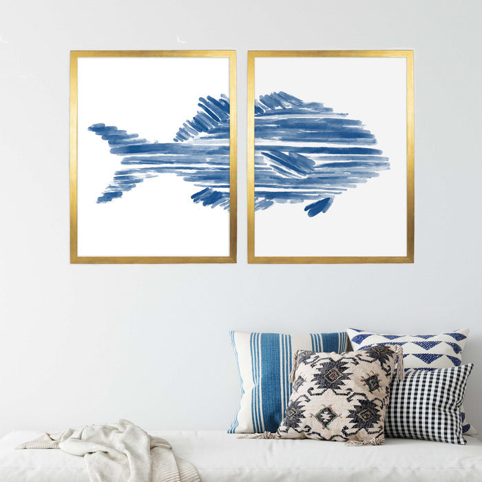 Modern Perch Fish Diptych - Set of 2 - Jetty Home