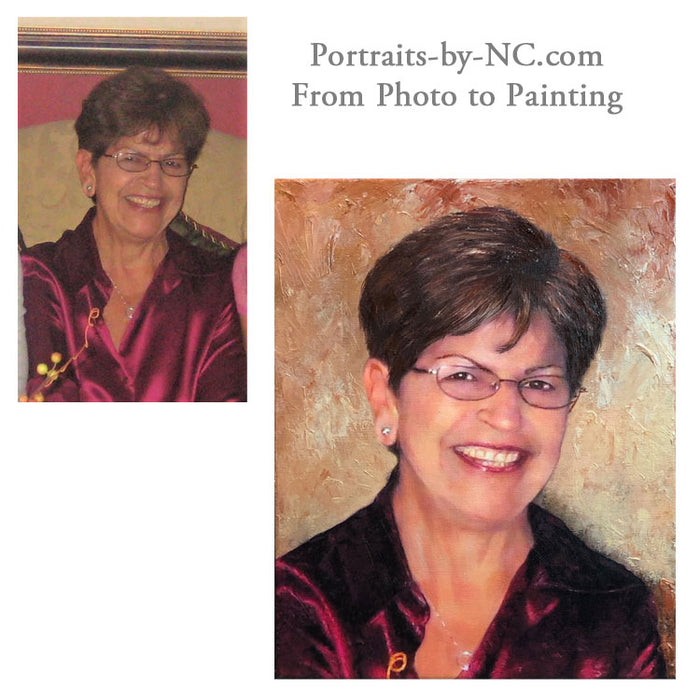 Posthumous portrait from photo