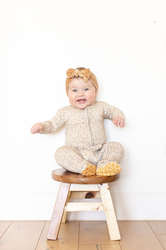 MUSTARD DAISY | FOOTIE ONE PIECE