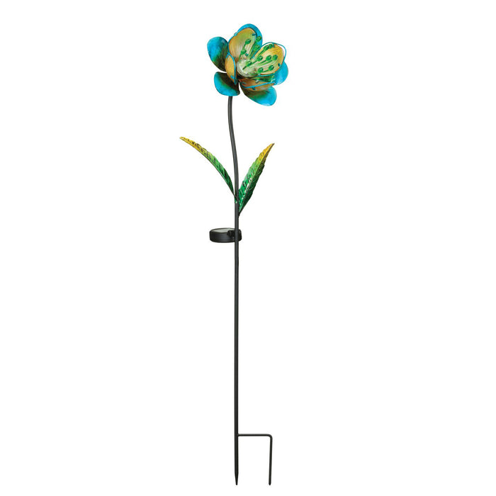 Mystic Flower Solar Garden Stake - Blue