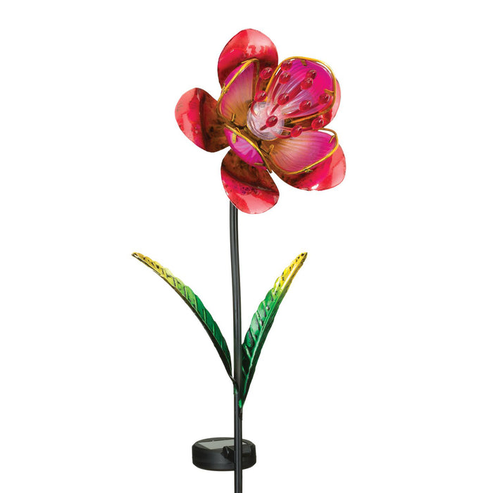 Mystic Flower Solar Garden Stake - Pink