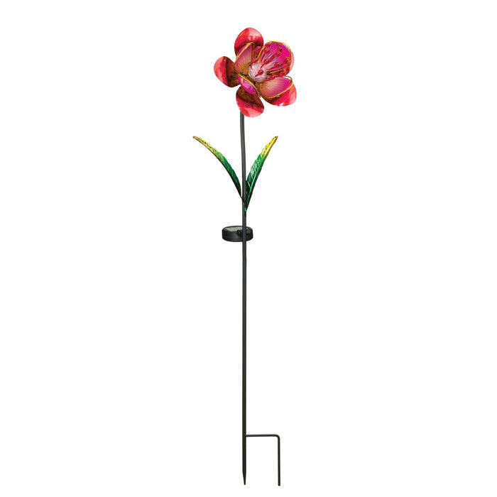 Mystic Flower Solar Garden Stake - Pink
