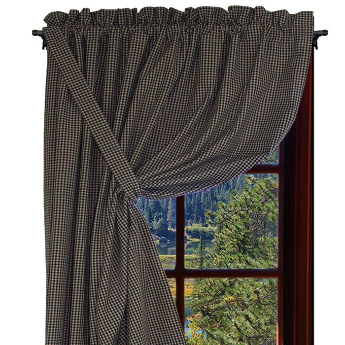 Newbury Gingham Black Panel H5670011 - Interiors by Elizabeth