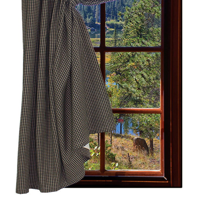 Newbury Gingham Black Panel H5670011 - Interiors by Elizabeth