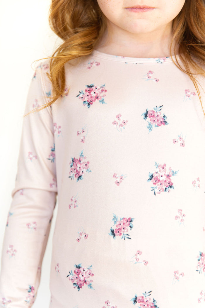 PALE LAVENDER + BLUE FLORAL | LONG SLEEVE