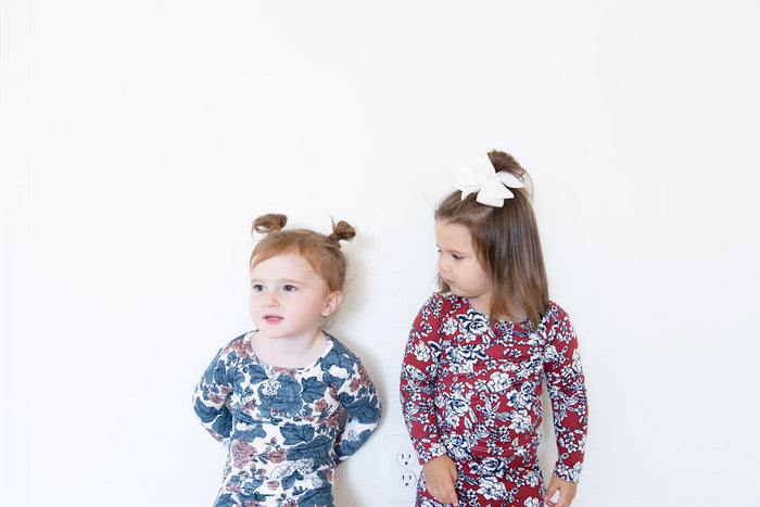 PEACH + BLUE FLORAL | LONG SLEEVE