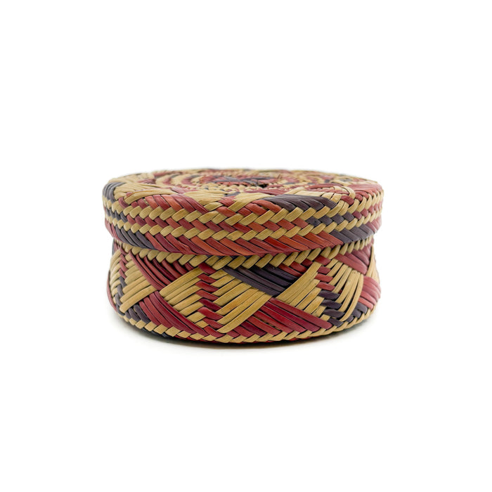 Pine Needle Basket in Rust Tones