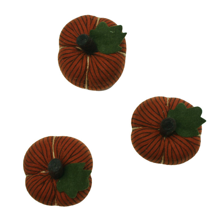 Pumpkin Spice Ticking Mini Pumpkins Set of 3 ON843211 - Interiors by Elizabeth