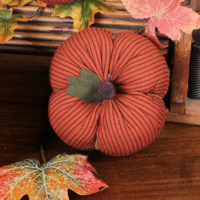 Pumpkin Spice Ticking Pumpkin 6 In x 4 In ON843213