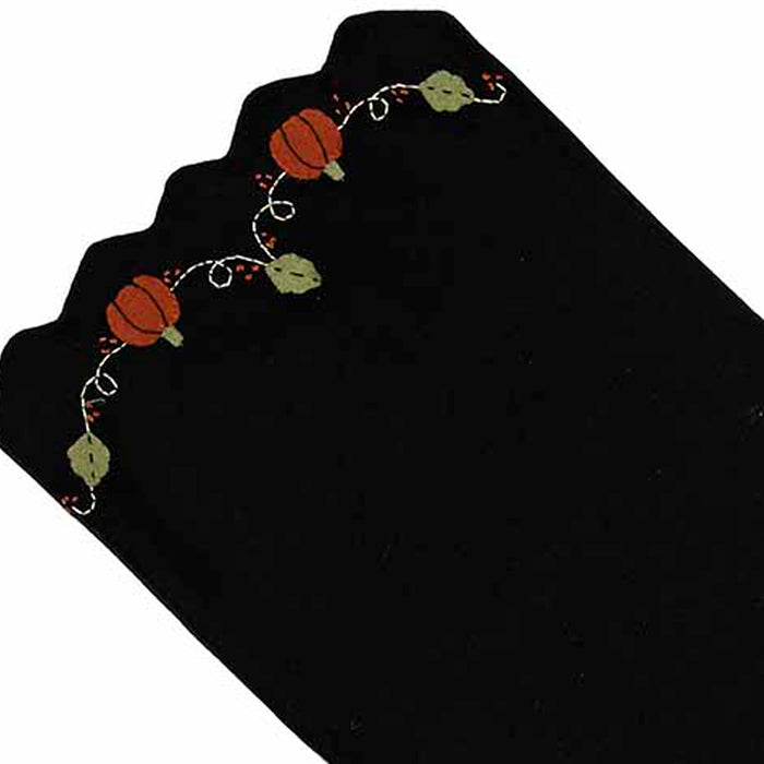 Pumpkins And Vines Black Table Runner TRAR0066 - Interiors by Elizabeth