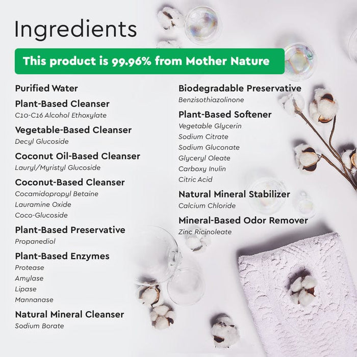 Experience the perfect mix of natural ingredients in Puracy Natural Liquid Laundry Detergent with Stain Fighting Enzymes. Boasting a 99.96% nature-based composition, this Fresh Linen formula is ideal for sensitive skin, providing gentle yet effective cleanliness and care with every wash.