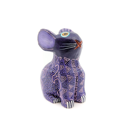 Purple Bunny with Geometric Design