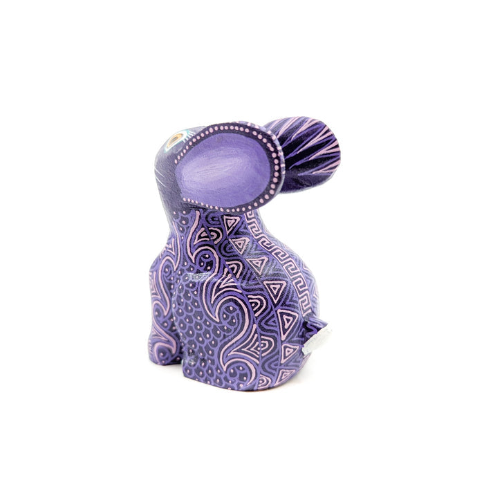 Purple Bunny with Geometric Design