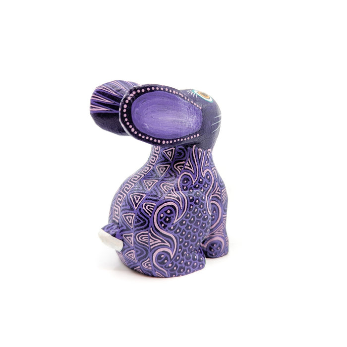 Purple Bunny with Geometric Design