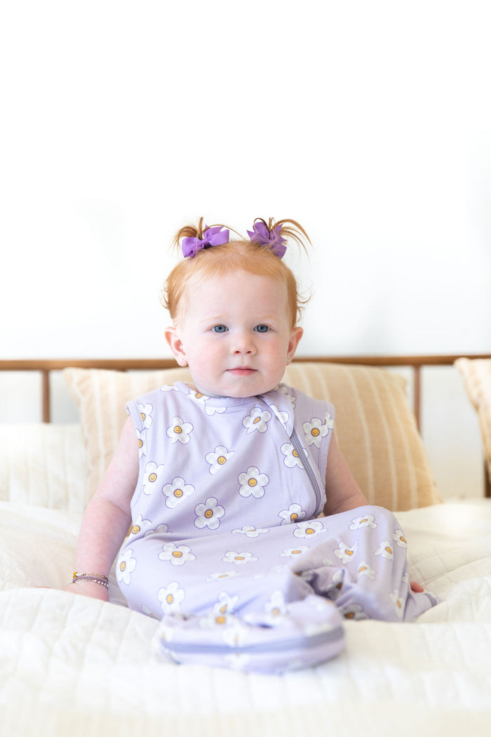 PURPLE CHECKER DAISY | SLEEP SACK