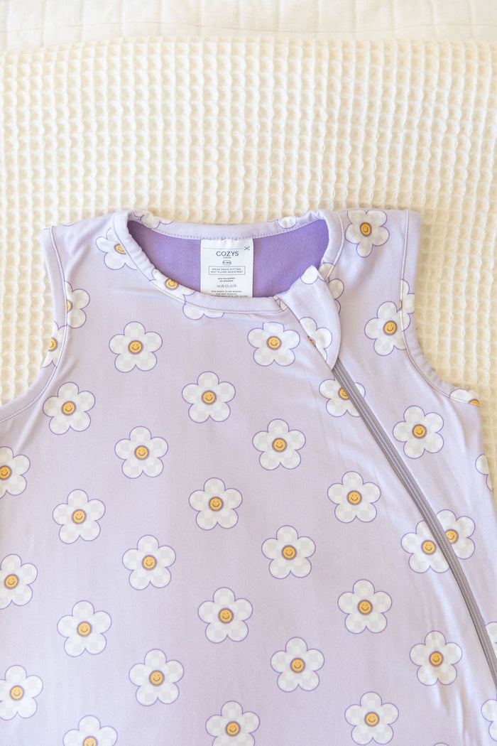 PURPLE CHECKER DAISY | SLEEP SACK