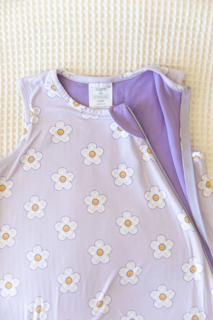 PURPLE CHECKER DAISY | SLEEP SACK