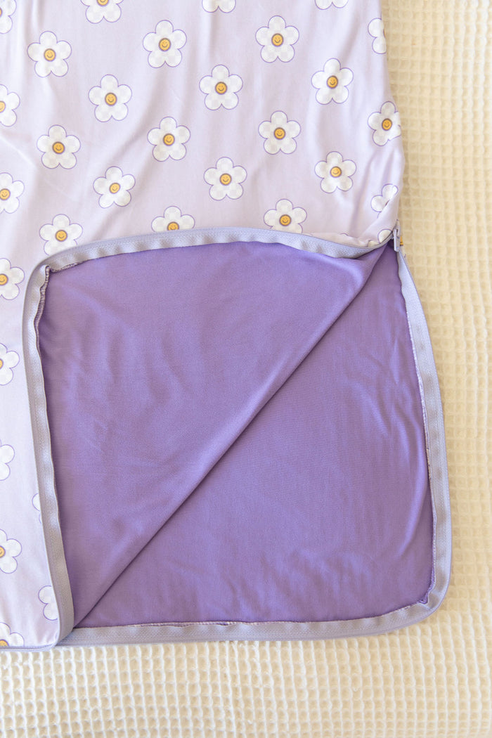 PURPLE CHECKER DAISY | SLEEP SACK