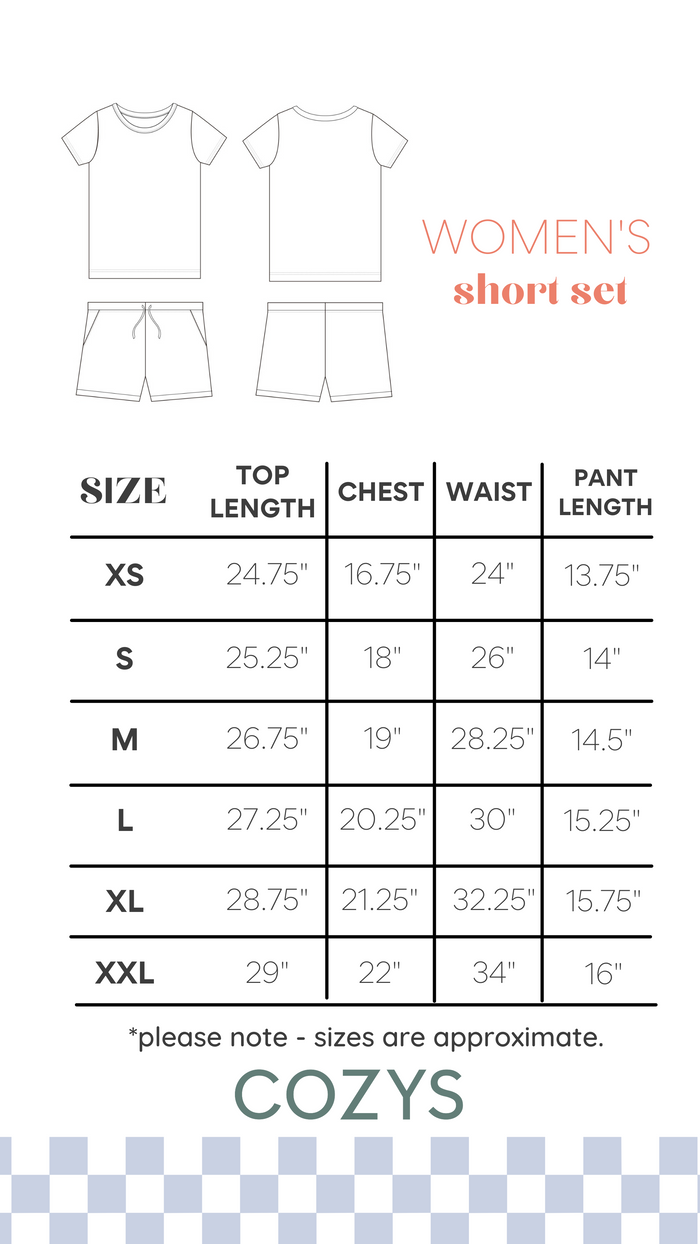 PURPLE GRID + ORANGES | WOMEN'S SHORT SET