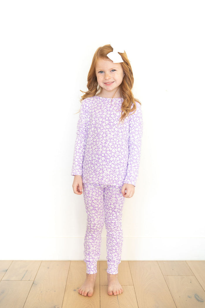 PURPLE + WHITE FLORAL | LONG SLEEVE