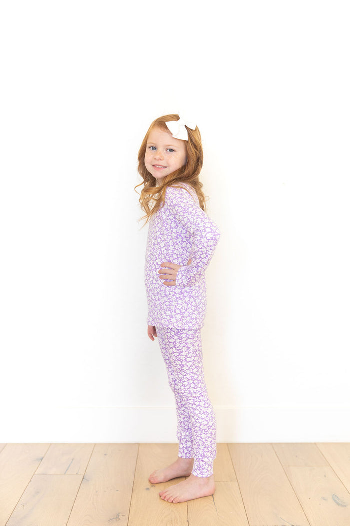 PURPLE + WHITE FLORAL | LONG SLEEVE