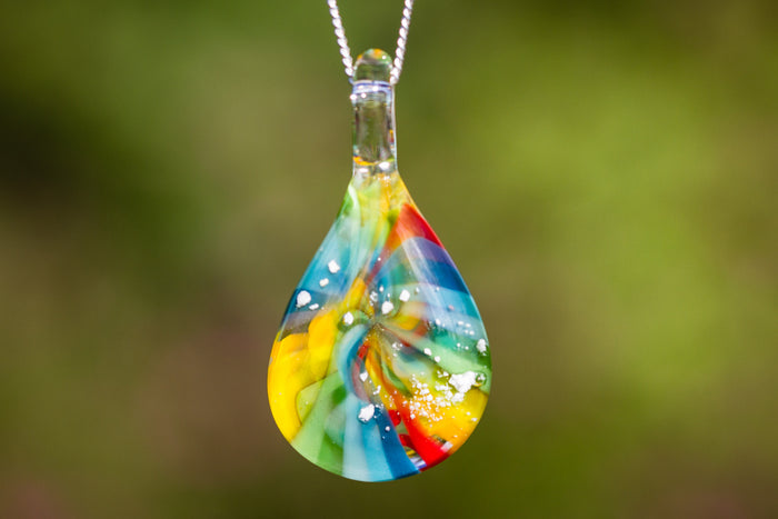Cremation Jewelry Rainbow Twist