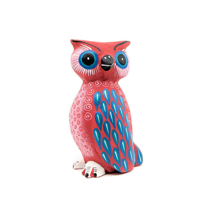 Red Owl with Finely Painted Wings