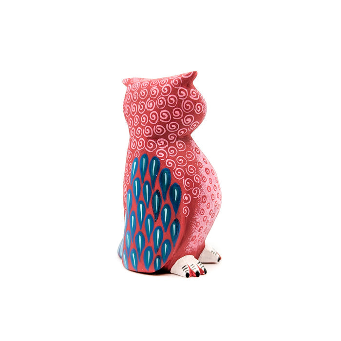Red Owl with Finely Painted Wings