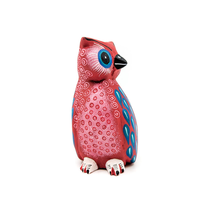 Red Owl with Finely Painted Wings