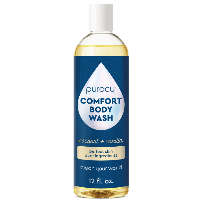 A 12 fl. oz. Refillable Body Wash, coconut and vanilla scent, with a natural formula.#scent_coconut-&-vanilla|size_standard