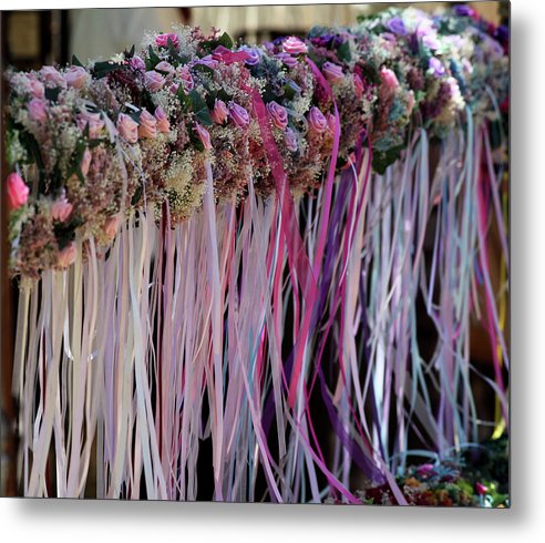 Rose Garland - Metal Print