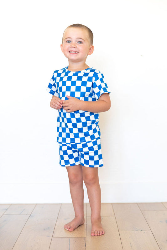 ROYAL BLUE CHECKER | SHORT SET
