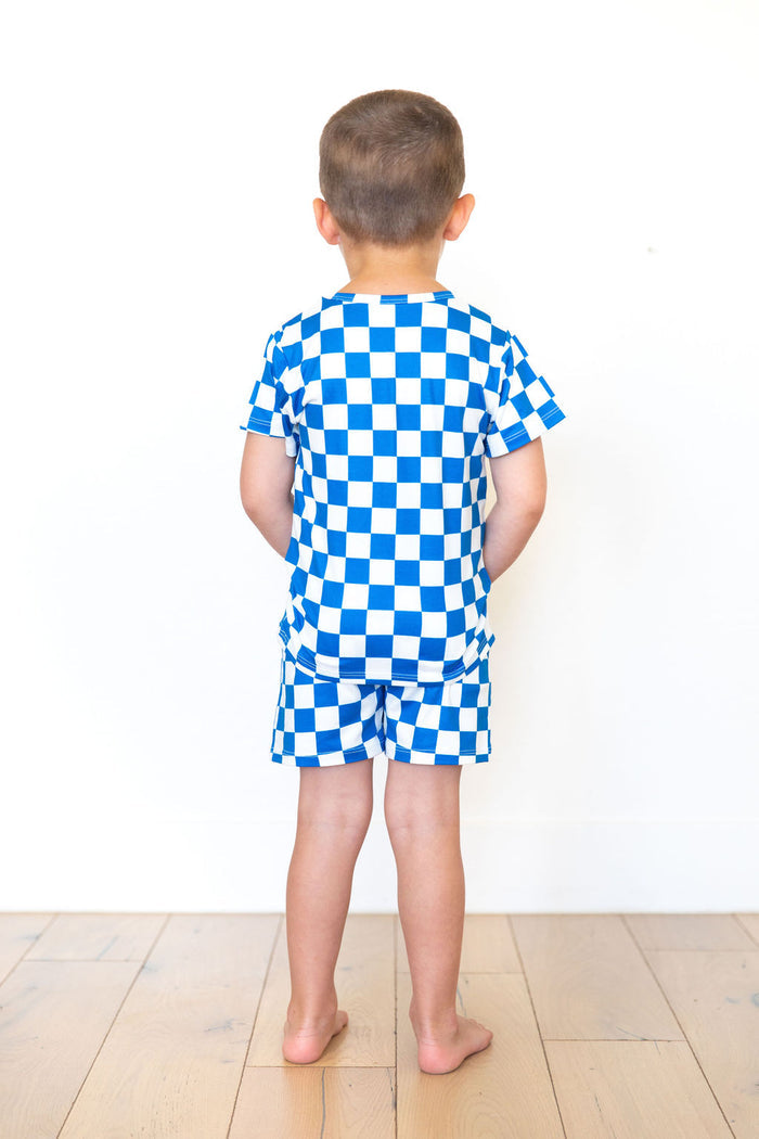 ROYAL BLUE CHECKER | SHORT SET