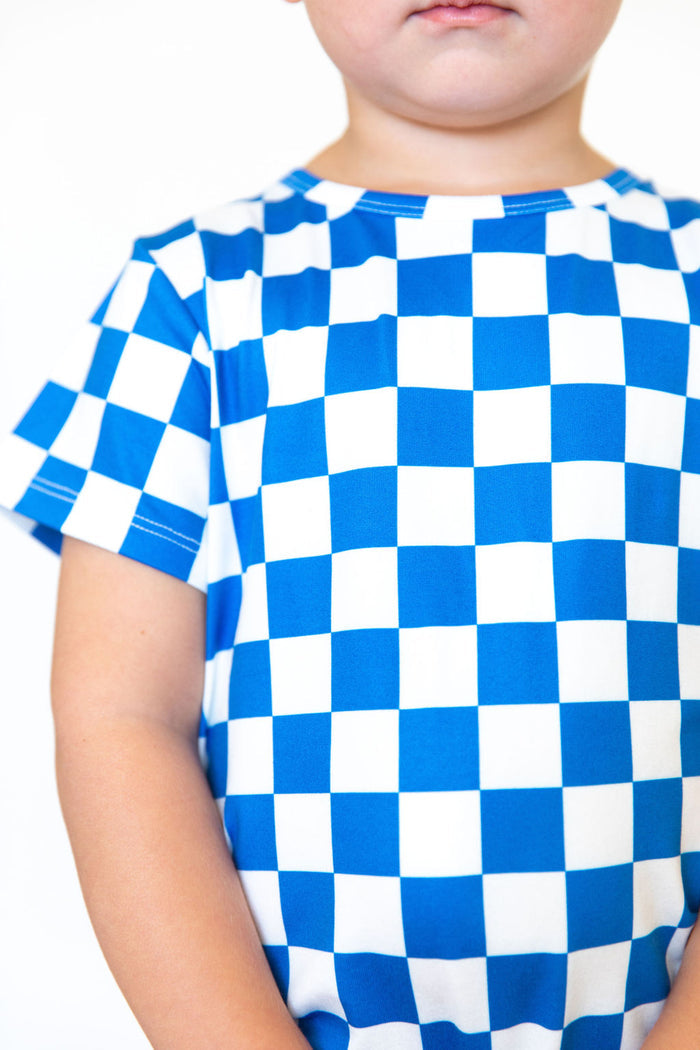 ROYAL BLUE CHECKER | SHORT SET