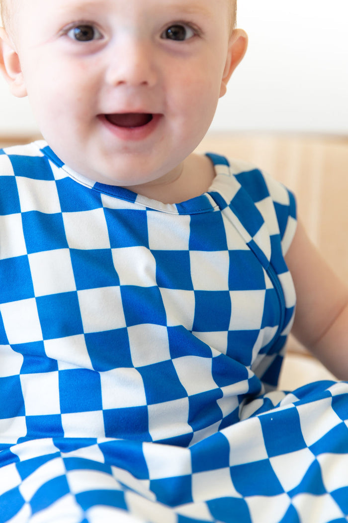 ROYAL BLUE CHECKER | SLEEP SACK