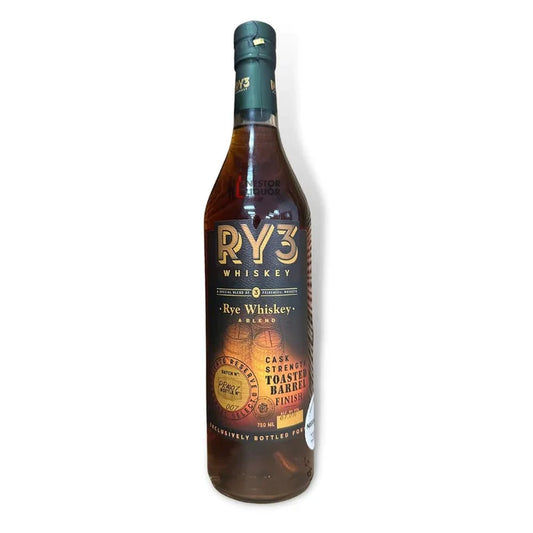 Ry3 Cask Strength Whiskey Toasted Finish Single Barrel