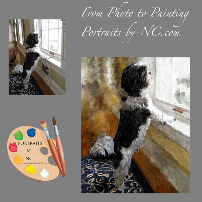 Shih Tzu Dog Portrait from Photo 514