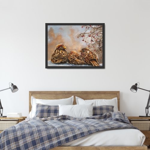 Sparrows Keeping Company - Poster Print 11x14 in