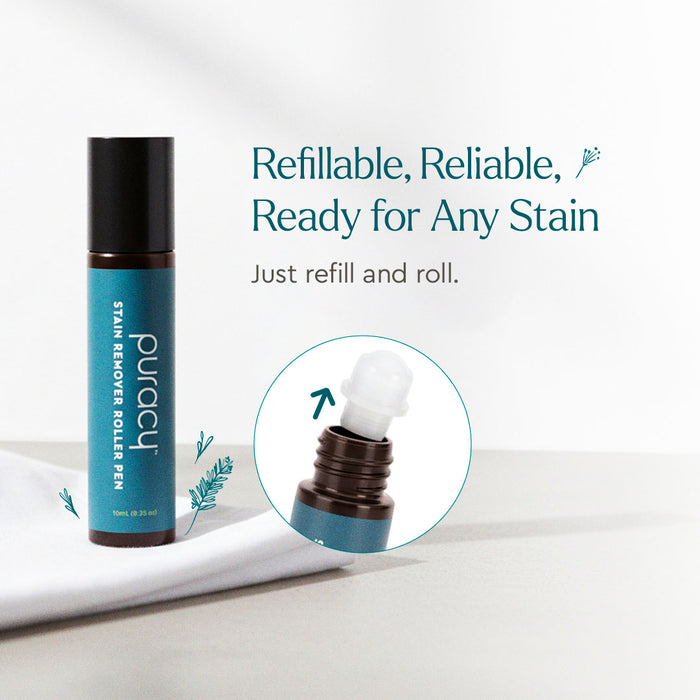 Stain Remover Roller Pen 3-Pack + Free 4oz Bottle: Reliable, Refillable, Ready for Any Stain.