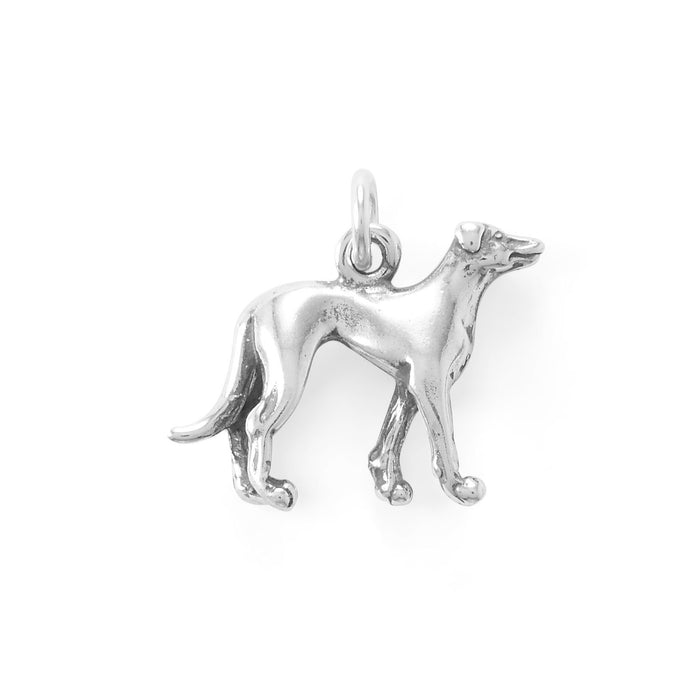 Greyhound silver charm
