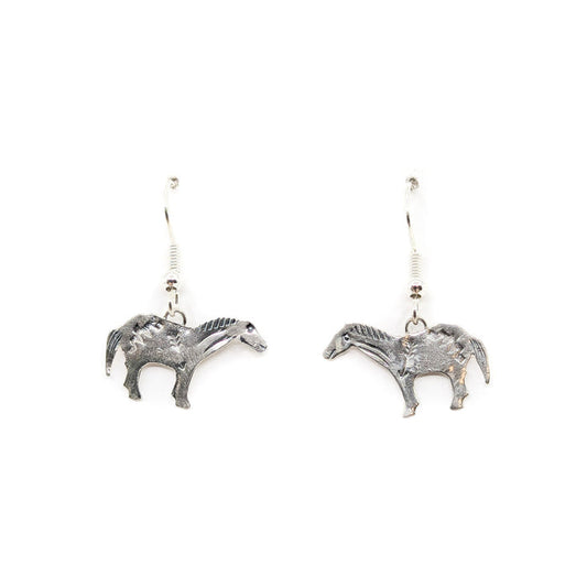 Sterling Silver Tiny Pony Earrings