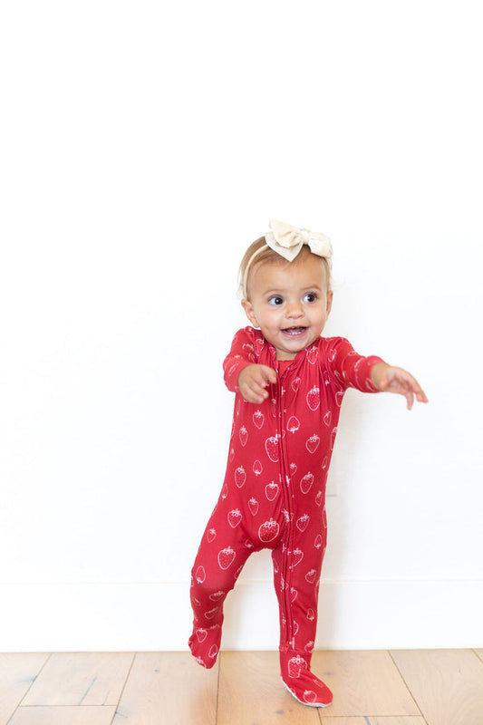 STRAWBERRY PATCH | FOOTIE ONE PIECE