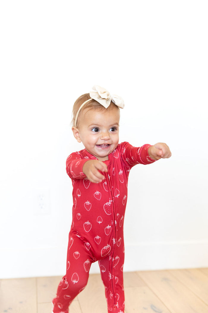 STRAWBERRY PATCH | FOOTIE ONE PIECE