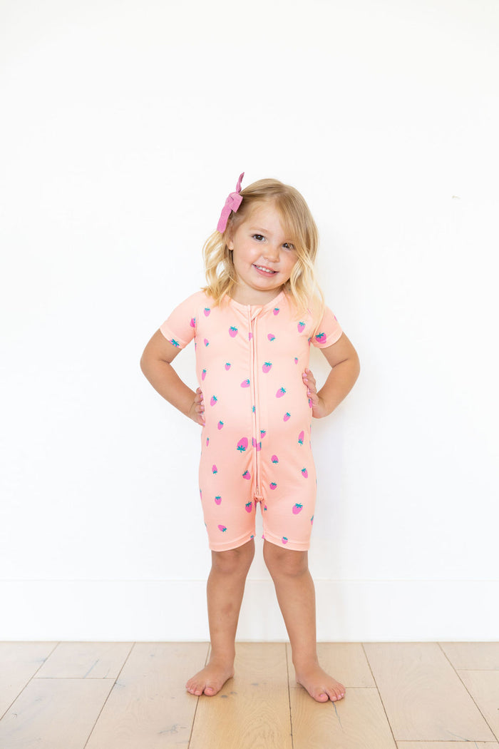 SUMMER STRAWBERRIES | SHORT ZIPPER ONE PIECE