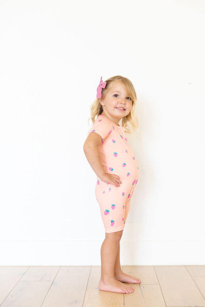 SUMMER STRAWBERRIES | SHORT ZIPPER ONE PIECE