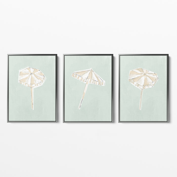 Sunwashed Umbrellas Triptych - Set of 3
