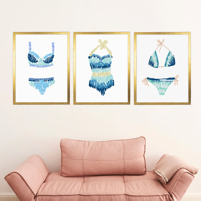 5"x7" / Art Print Set / Antique Gold