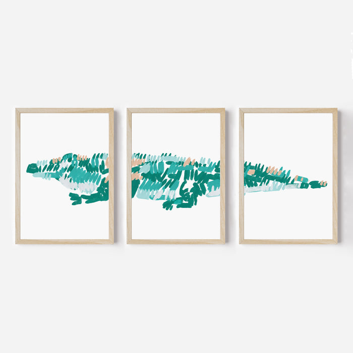 The Alligator Triptych - Set of 3 - Jetty Home