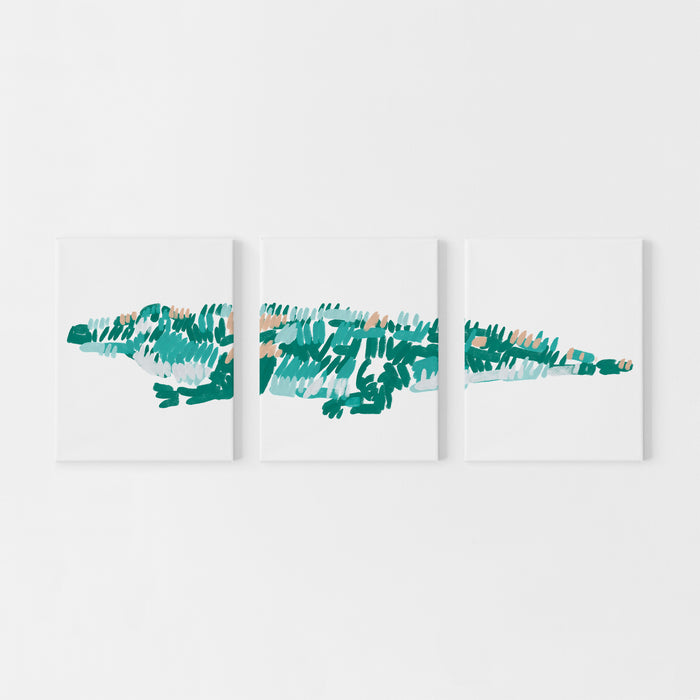 The Alligator Triptych - Set of 3 - Jetty Home